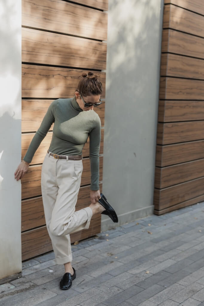 חולצת גולף RIB | ירוק