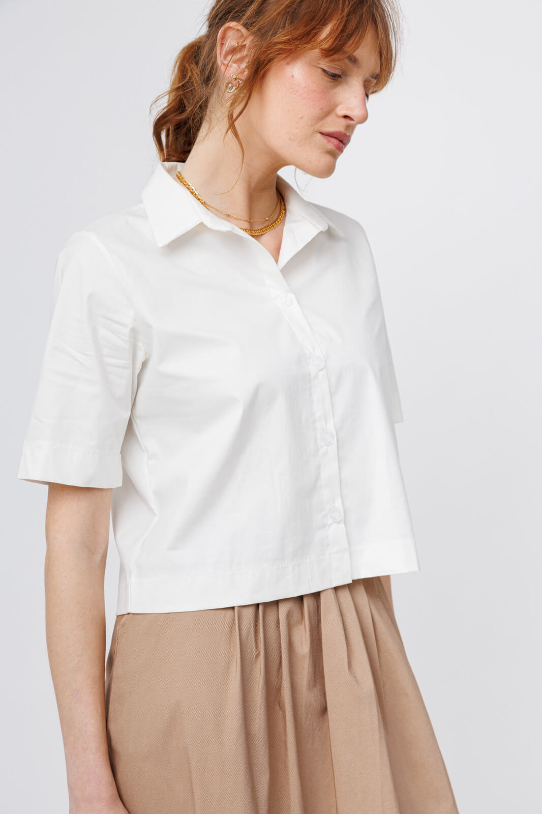 חצאית עם כיסים ELLI | חום