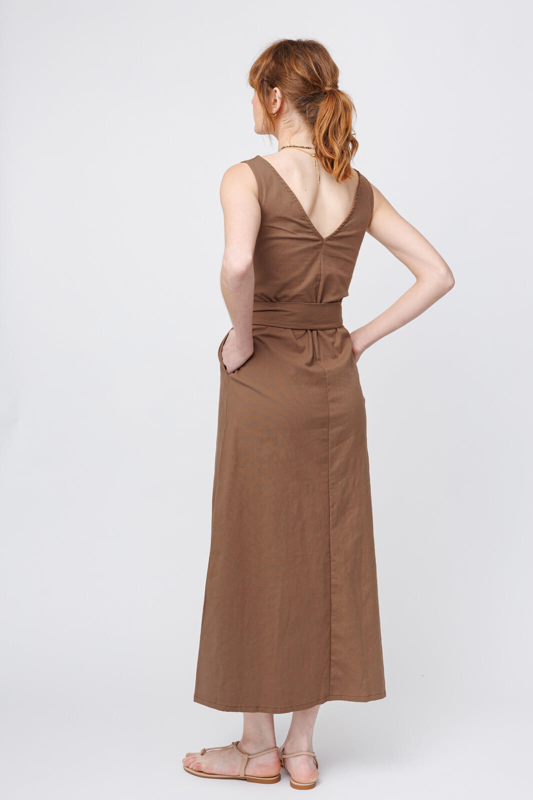 שמלת MAXI | חום