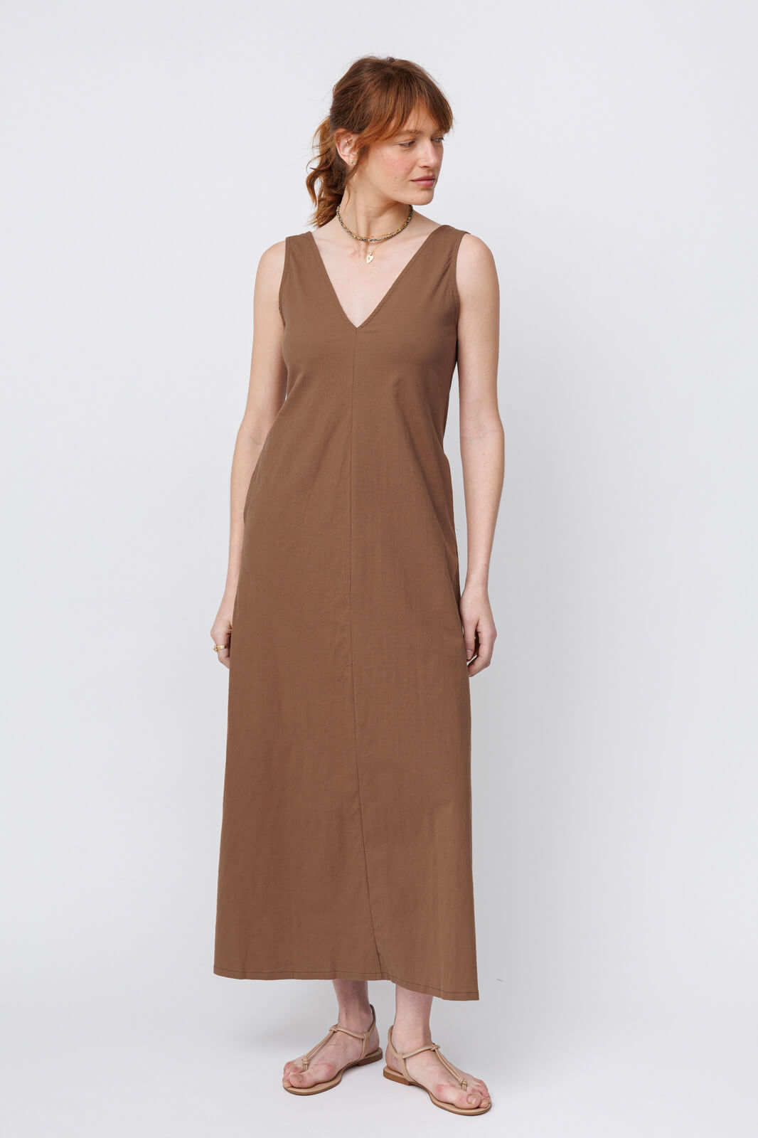 שמלת MAXI | חום