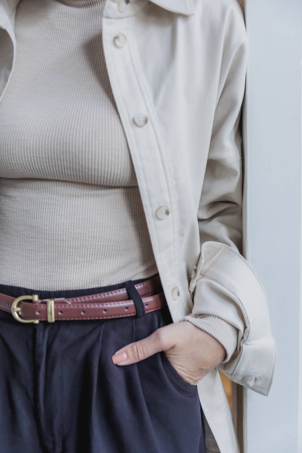 חולצת גולף RIB | אבן