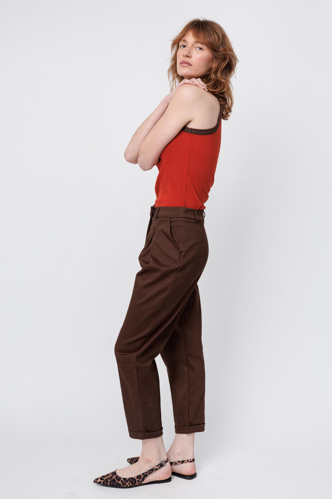 מכנסים מחויטים MALBORO | חום