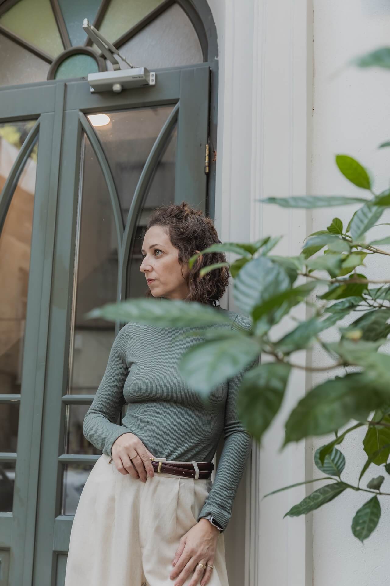 חולצת גולף RIB | ירוק